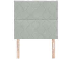 LED galvūgalis Šviesiai pilka 100 cm Aksomas