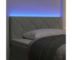 LED galvūgalis Šviesiai pilka 100 cm Aksomas