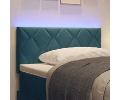 LED galvūgalis Tamsiai mėlyna 90 cm Aksomas