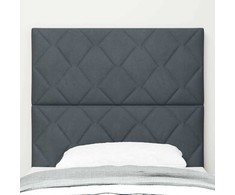 LED galvūgalis Tamsiai pilka 100 cm Aksomas
