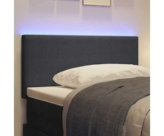 LED galvūgalis Tamsiai pilka 80 cm Kordūrinis audinys