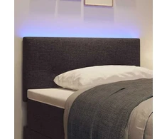 LED galvūgalis su LED juostelėmis Tamsiai rudas 100 cm audinys