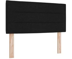 LED galvūgalis su LED juostelėmis Juodas 90 cm audinys