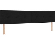 LED galvūgalis su LED juostelėmis Juodas 200 cm audinys