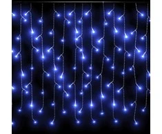 LED girlianda varvekliai, 10m, 400 mėlynų LED, 8 funkcijos