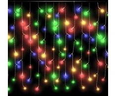 LED girlianda varvekliai, 10m, 400 spalvotų LED, 8 funkcijos