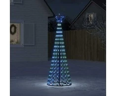 Šviečianti Kalėdų eglutė, 180cm, 275 mėlynos LED, kūgio formos