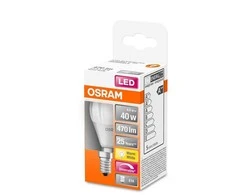 LED lempa Osram, P45, 4.5W, E14, 827, 470lm, dim, mat