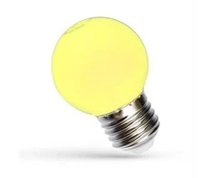LED lempa, Spectrum, P45, 1W, E27, geltonos spalvos