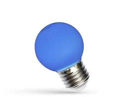 LED lempa, Spectrum, P45, 1W, E27, mėlynos spalvos