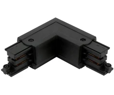 Led Line Prime Jungtis L formos 3 fazių bėgeliui LUMICANTO kairė pusė juoda