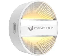 Telforceone Lamp LED naktinė lempa apvali PURE FLC-20 ALMA PIR baltos spalvos 500mAh Forever Light