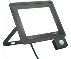 LED prožektorius su jutikliu, šaltos baltos spalvos, 100W