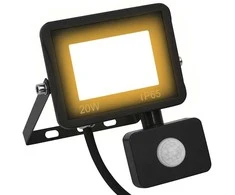 LED prožektorius su jutikliu, šiltos baltos spalvos, 20W