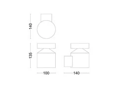 LED šviestuvas PHILIPS LAVEN 929003362201, 6 W, IP44, juodas