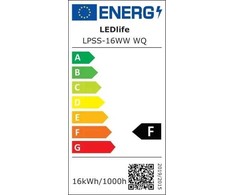 Ledlife 16W LED įmontuojama panelė, kvadratinė, balta, 3000K