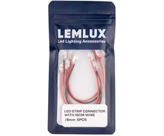 Lemlux LED juostos sujungimas su 15cm laidu /8mm 5vnt