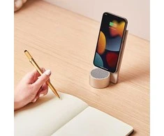 Lexon City Energy Pro 10W belaidis įkroviklis su Bluetooth kolonėle soft auksinis LD145D9