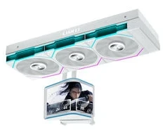 Lian Li HydroShift II OLED Curved 360 UNI FAN TL AiO Vanduo Cooling, 360 mm, OLED Ekranas, TL-FLEX Fans – Baltas