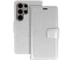 Liavec Glitter Magsafe Book dėklas skirtas Samsung Galaxy S24 Plus sidabro spalvos