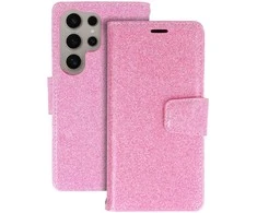 Liavec Glitter Magsafe Book dėklas skirtas Samsung Galaxy S24 Plus rožinės spalvos
