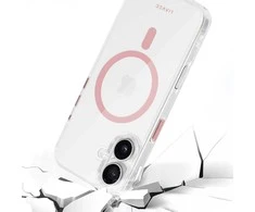 Liavec Glossy Magsafe Clear dėklas skirtas Apple iPhone 16 rožinės spalvos