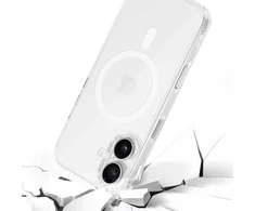 Liavec Glossy Magsafe Clear dėklas skirtas Apple iPhone 16 baltos spalvos