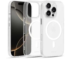 Liavec Glossy Magsafe Clear dėklas skirtas Apple iPhone 16 Pro Max baltos spalvos