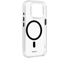 Liavec Glossy Magsafe Clear dėklas skirtas Apple iPhone 15 Pro Max juodos spalvos