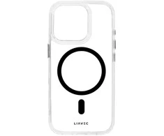 Liavec Glossy Magsafe Clear dėklas skirtas Apple iPhone 14 Pro juodos spalvos