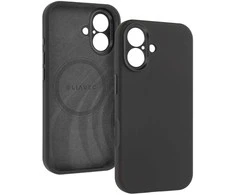 Liavec Silk Shield dėklas su Metal Camera Frame skirtas Apple iPhone 17 juodos spalvos