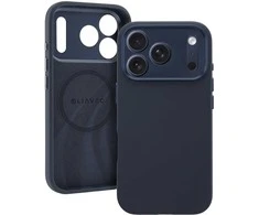 Liavec Silk Shield dėklas su Metal Camera Frame skirtas Apple iPhone 17 Pro mėlynos spalvos
