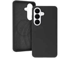 Liavec Silky dėklas su Metal Camera Frame for Samsung Galaxy S26 juodos spalvos