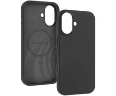 Liavec Silky dėklas su Metal Camera Frame skirtas Apple iPhone 17 juodos spalvos