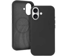 Liavec Silky dėklas su Metal Camera Frame skirtas Apple iPhone 17 juodos spalvos