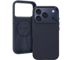 Liavec Silky dėklas su Metal Camera Frame skirtas Apple iPhone 17 Pro mėlynos spalvos