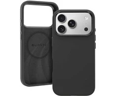 Liavec Silky dėklas su Metal Camera Frame skirtas Apple iPhone 17 Pro juodos spalvos