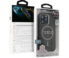Liavec Smooth Feeling Magsafe dėklas skirtas Apple iPhone 15 Plus juodos spalvos