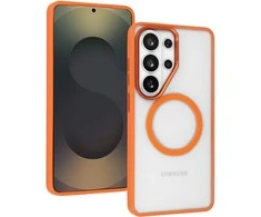 Liavec Soft dėklas Metal Frame skirtas Samsung Galaxy S26 oranžinis