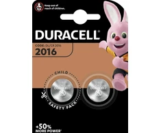 Ličio baterija CR2016 3V 75mAh Duracell 2vnt pakuotėje