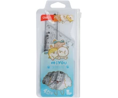 Liniuočių rinkinys DELI miYou 4 dalių, skaidrios