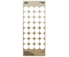 Lipdukai Charlot, apvalūs, Ø18mm, 32vnt pakuotėje, baltos spalvos