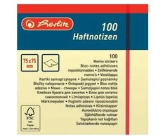 Lipnieji lapeliai Herlitz, 7.5 x 7.5 cm, 100 vnt.