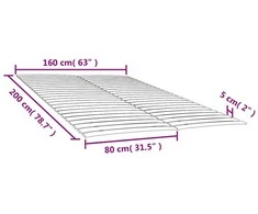 Lovos grotelės su 48 lentjuostėmis, 2vnt., 80x200cm