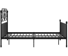 Lovos rėmas, juodos spalvos, 140x200cm, metalas