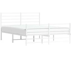 Lovos rėmas su galvūgaliu/kojūgaliu, baltas, 120x200cm, metalas