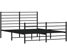 Lova Lovos rėmas su galvūgaliu/kojūgaliu, juodas, 140x190cm, metalas