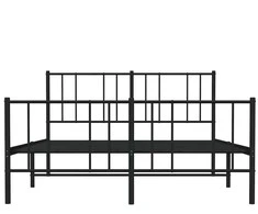 Lova Lovos rėmas su galvūgaliu/kojūgaliu, juodas, 140x190cm, metalas