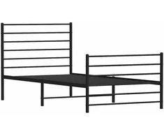 Lova Lovos rėmas su galvūgaliu/kojūgaliu, juodas, 107x203cm, metalas
