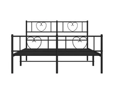 Lova Lovos rėmas su galvūgaliu/kojūgaliu, juodas, 135x190cm, metalas